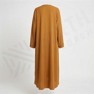 2025 OEM Kimono Abaya pour femmes musulmanes, en tissu polyester épais, doux et très extensible, col en V, manches longues, pour fêtes, Ramadan, mariages - Product Image 2