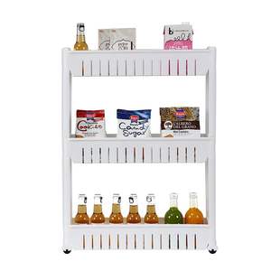 White YF 3-Layer <b>Plastic</b> Kitchen <b>Storage</b> Rack - Product Image 1