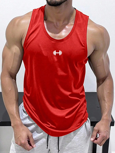 Débardeur Homme Professionnel Nouvelle Qualité Séchage Rapide Imprimé Haltères Respirant Sans Manches pour Entraînement et Fitness - Product Image 3