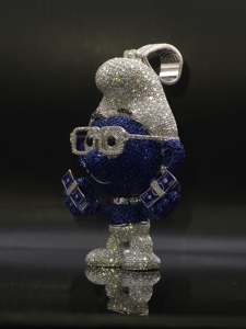 Custom Iced Cartoon Pendant Solid 925 Silver Rhodium Plated 25ct Lab Grown Pave Set Diamond Hip Hop Jewelry - Product Image 3