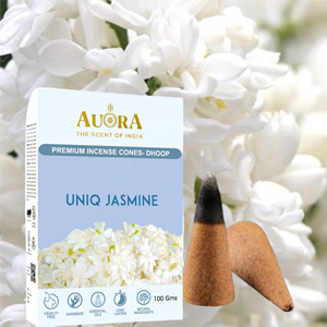 Venta al por mayor conos de dhoop de incienso de jazmín naturales de larga duración 50 + aromas indios adoración aromaterapia decoración del hogar etiqueta personalizada - Product Image 1