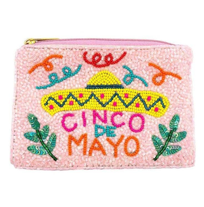 Pochette à monnaie brodée à la main style classique, perles de rocaille, forme personnalisée, motif dessin animé, impression typographique, faite à la main, multi-perles - Product Image 6