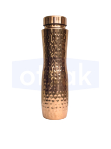 OTSAK Bouteille d'eau portable en cuivre martelé de luxe moderne et écologique de qualité supérieure pour le bureau, l'extérieur et la maison 34oz 1000ml - Product Image 3