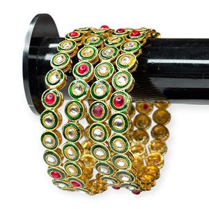 Exquisitos Brazaletes Multicolores de Moda, Chapados en Oro, para Bodas y Fiestas, Precio al por Mayor Premium, Exportación Global - Product Image 2