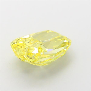 Diamante cultivado en laboratorio, piedra preciosa de brillo radiante, elegante, lujosa, joyería fina certificada CVD, pieza suelta, corte cojín, amarillo vibrante - Product Image 2