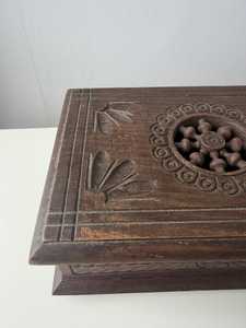 Vintage Hand Carved Wooden <b>Incense</b> Burner <b>Box</b>, Decorative <b>Incense</b> Holder with Storage - Product Image 5
