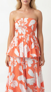 ชุดเซ็ตเสื้อครอปพิมพ์ลายดอกไม้และกระโปรงเอวสูงสำหรับผู้หญิง ชุดลำลองฤดูร้อนสำหรับใส่ไปชายหาด ขายส่ง - Product Image 3