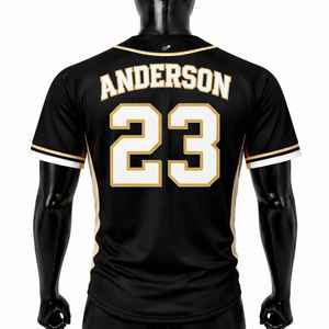 Camiseta de Béisbol, Secado Rápido, Transpirable, 100% Poliéster, Impresión Digital Personalizada con Nombre y Número del Jugador, Talla Adulto - Product Image 4