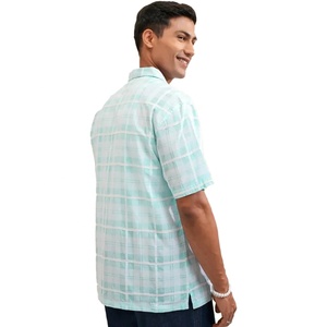 Chemise à manches courtes pour homme, style premium, dernier design, à carreaux, boutonnée, avec poche, décontractée, pour l'été, style USA. - Product Image 4