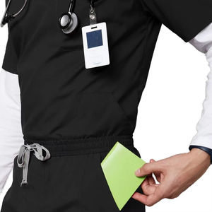 Nouvelle Collection Été 2026 : Ensemble de Tenue Médicale Confortable pour Hommes – Haut Col V et Pantalon – Uniforme d'Hôpital, de Médecin, de Spa et d'Esthétique - Product Image 3