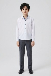 เสื้อนักเรียนแขนยาวเด็กชาย CVC 65/35 – ผู้ผลิตมืออาชีพ รับผลิตไซส์ต่างๆ และผลิตเร็ว - Product Image 1