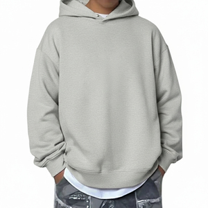 เสื้อฮู้ดดี้ผู้ชายทรงหลวมโอเวอร์ไซส์ ผ้าฝ้ายหนานุ่ม สวมใส่สบาย มีสไตล์ สตรีทแวร์ พิมพ์ลายพัฟฟ์ ประดับเพชร ของพร้อมส่ง ผู้ผลิตขายส่ง - Product Image 1