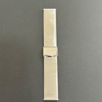 Bracelet en maille en acier inoxydable 316L avec boucle pliée, finition miroir 18 mm, fait main, barre à ressort à levier facile, logo personnalisé, montre de qualité supérieure