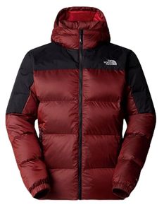 เสื้อโค้ทกันน้ำแบบมีฮู้ดปักลาย แบรนด์ The North Face สำหรับผู้ชายไซส์ใหญ่ ระบายอากาศได้ดี สีแดงดำ ซิปแบบลำลอง แจ็คเก็ตพัฟเฟอร์หนา - Product Image 1