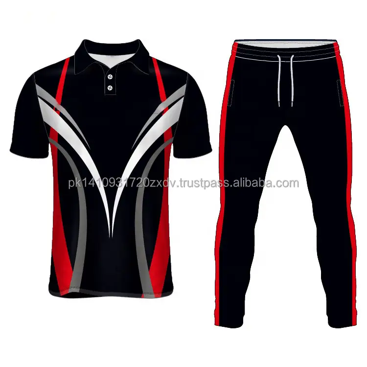 2021 Cricket Uniforms with Custom Player Name & Number / Custom Printing 100% Polyester Cricket Uniforms