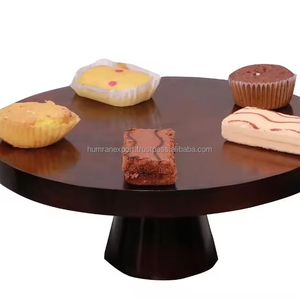 Présentoir à gâteaux en bois naturel Présentoir à desserts écologique - Product Image 1