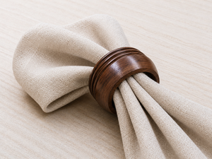 Anneau de serviette en bois, design moderne, 5 cm de large, durable, accessoire de table de mariage - Product Image 3