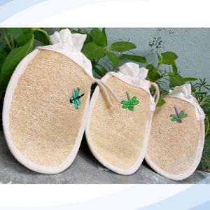 Organic Loofah Bath Gloves Sustainable <b>Exfoliating</b> Shower Mitt Natural Plant Fiber Body Scrubber for Deep Skin Renewal and Spa C - Product Image 3