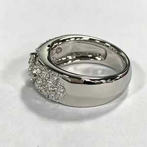 Anillo de banda de plata de ley 925 con moissanita redonda y princesa de 5 mm, diseño llamativo, regalo de promesa para aniversario, fiesta, ella - Product Image 3
