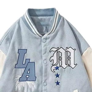 Veste de Baseball Homme Personnalisée ODM/OEM de Haute Qualité, Style Letterman, avec Écussons Gaufrés, 100% Polyester, Hiver - Product Image 3