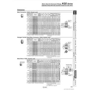 นิวเมติกส์แบบสัมผัสเดียว KQ2L10-U01A ชิ้นส่วนนิวเมติก SMC - Product Image 3