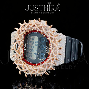 Reloj de Lujo con Bisel de Diamantes Moissanite VVS, Estilo Hiphop, Plata 925, Unisex, para Bodas y Eventos - Product Image 3