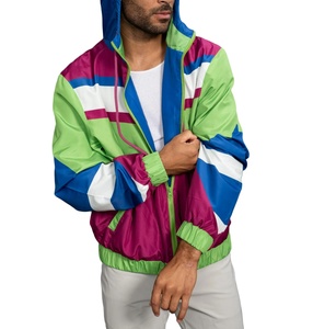 Men <b>Lightweight</b> Windbreaker <b>Jacket</b> Best Quality Color Block Fishing Breathable Windbreaker Zip up Hooded <b>Jacket</b> - Product Image 3