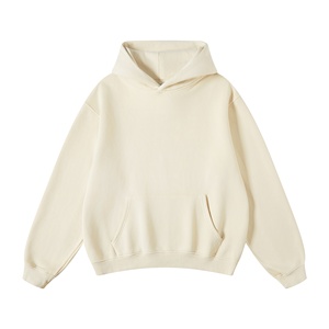 Vente en gros Sweat à capuche épais 450 GSM, coupe oversize et carrée, en molleton de coton, épaules tombantes, poche kangourou, style streetwear et décontracté - Product Image 3