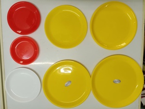 Plato Redondo Reutilizable de Plástico para Servir Dosa # bandeja de plástico para alimentos # vajilla - Product Image 1