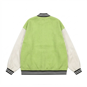 Green Skeleton Varsity <b>Jacket</b> Bone Embroidered Streetwear Unisex Hip Hop Bomber <b>Jacket</b> Retro Casual Outerwear <b>Baseball</b> Coat - Product Image 2