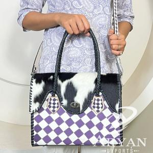 Sac fourre-tout vintage de luxe haut de gamme en cuir de vachette véritable à motif damier, nouvelle collection 2026 – Sacs à main élégants pour femmes, portés épaule et croisé - Product Image 1