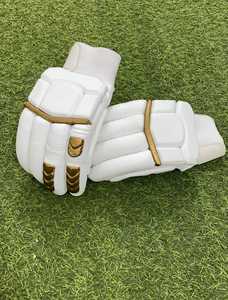 Top Quality PU Leather Plain Pattern Batting Gloves In Solid Color Adjustable Size Cricket Batting Gloves - Product Image 1