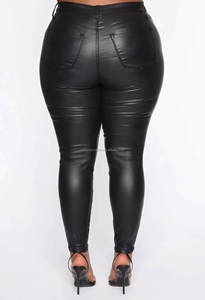 กางเกงทรงดินสอเอวสูงมีซิปสีดำมีกระเป๋าปะสำหรับใส่ไปงานปาร์ตี้ - Product Image 5