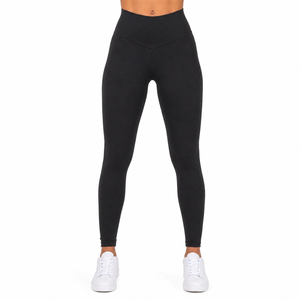 Women High Waist Yoga Leggings Solid <b>Tummy</b> <b>Control</b> Lightweight Breathable Anti-Bacterial Quick Dry Seamed Knitted Sport Gym - Product Image 3