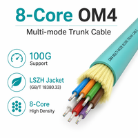 Câble à fibres optiques multimode OM4 8 cœurs pour intérieur, LSZH, GB/T 18380.33, catégorie A, câble de maillon principal
