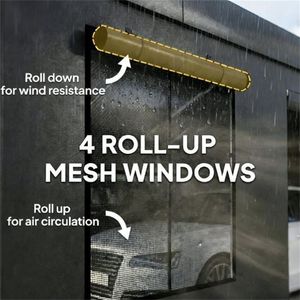 Tenda Grigio Scuro per Auto, Gazebo Parasole per Garage, Tettoie e Carport - Product Image 3