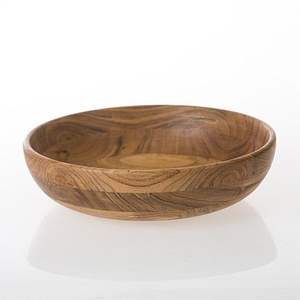 Bol en acacia décoré pour restaurant, hôtel, maison, fait main, passe au lave-vaisselle, de qualité supérieure, pour salade de fruits, soupe, service de fruits - Product Image 5