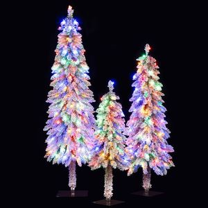 Set di 3 Alberi di Natale Artificiali con Punte delle Rami Innevate - Product Image 2