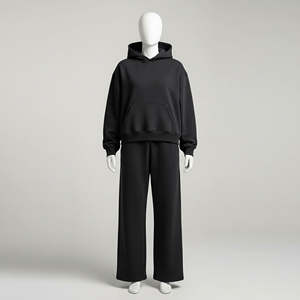 Conjunto Deportivo de Algodón 100% para Hombre, Sudadera con Capucha Oversize y Pantalones Holgados, Venta al Por Mayor, Personalizable - Product Image 1