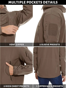 Chaqueta cortavientos deportiva informal ligera personalizada, impermeable, con cremallera, para hombre, tipo softshell, para la playa. - Product Image 3