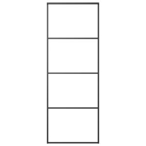 อลูมิเนียมสีดำ29.9 "x 80.7" และประตูบานเลื่อนกระจกฝ้า esg - Product Image 2