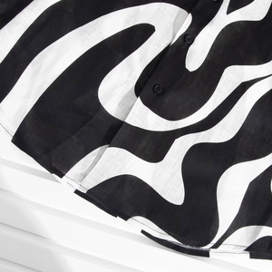 Chemise à manches longues en lin imprimé de luxe pour homme, coupe ajustée - Product Image 5