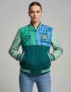 Custom Logo, Color & Design Women's Cropped Varsity <b>Jacket</b> Made of Wool Streetwear <b>Bomber</b> Crop Varsity <b>Jacket</b> for Women - Product Image 1