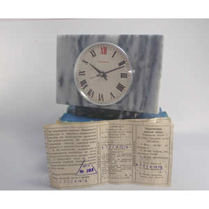 TCE Luxury Interior Marble Table <b>Clock</b> Designer Decorative Timepiece for Premium <b>Desk</b> & Table Use - Product Image 4