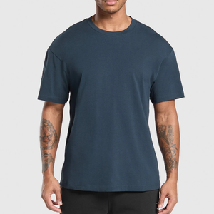 Camiseta de Manga Corta para Hombre, Cuello Redondo, Color Azul Marino, Corte Regular, Estilo Jersey Informal, 100% Algodón - Product Image 6