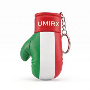 Italian Pride Italy Flag Mini <b>Boxing</b> Glove Keychain Lightweight PU Material Lace-Up Closure Gym <b>Gift</b> Custom Logo - Product Image 1