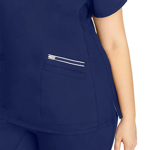 Ensemble de blouses chirurgicales à séchage rapide pour femmes, manches courtes, uniforme médical pour salle d'opération, logo personnalisé, blouses pour médecins, dentistes, infirmières - Product Image 5