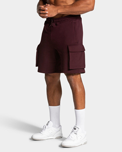 <b>Men</b>’s Lift Cargo <b>Shorts</b> 360 GSM, Regular Fit, Elastic Waist with Drawstring, Zipped Pockets & Side <b>Patch</b> Cargo Pockets - Product Image 1