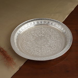Assiettes en aluminium polies réutilisables pour la restauration, les hôtels et les mariages – Vente en gros - Product Image 1