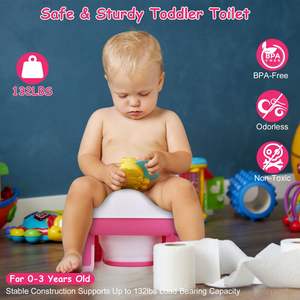Asiento de entrenamiento para ir al baño portátil y plegable para niños pequeños con protector contra salpicaduras para el hogar y viajes - Product Image 6